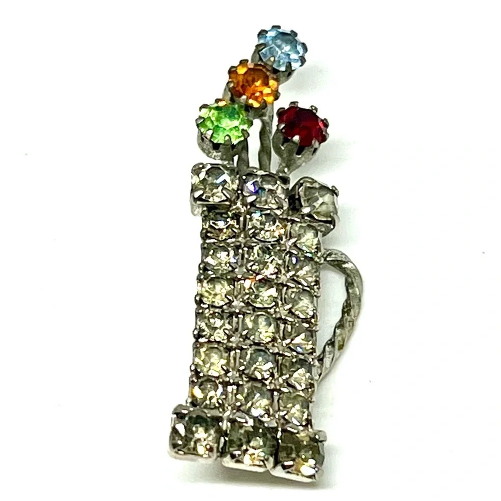 Vintage Rhinestone Golf Bag & Clubs